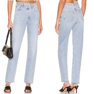 AGOLDE Criss Cross Light Wash Jeans